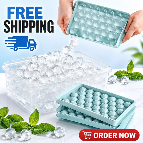 Ice cube tray with - ice, lid