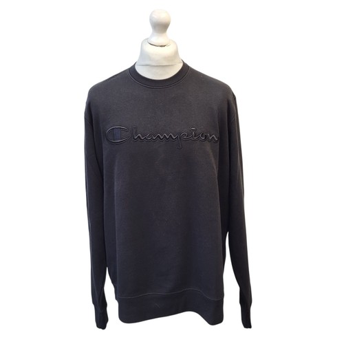 Champion sweatshirt black - champion, crew