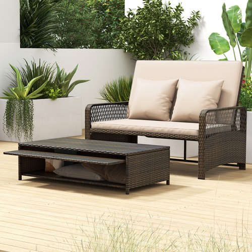 Patio rattan daybed wicker - rattan,