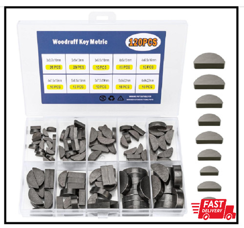 120pcs woodruff key assortment - woodruff,