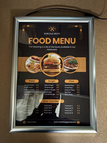 Led illuminated lightbox clip - led,