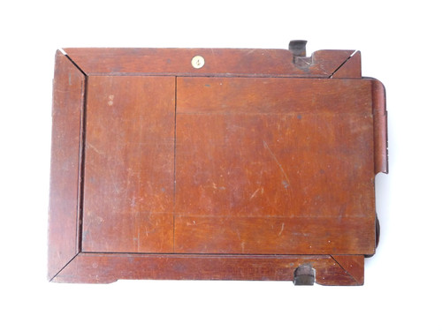 Vintage wooden half plate - vintage,