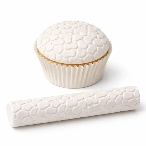 Textured rolling pin - textured, stones