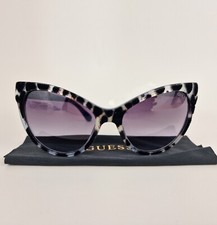 Guess Women's Sunglasses GU7430 5692B New Authentic Animal Print Cat Eye Frames