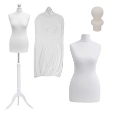 Female Tailors Mannequin Display Dummy Bust White For Dressmakers All Sizes