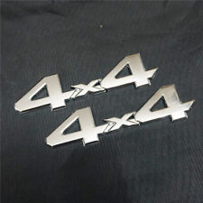 2x Big Chrome 4x4 Metal Badge
