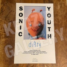 Sonic Youth 1992 Dirty Album Vinyl Cassette CD Record Store DGC Promo Poster