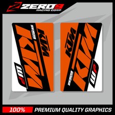 KTM SE1 UPPER FORK DECALS ORANGE BLACK MOTOCROSS GRAPHICS MX GRAPHICS 