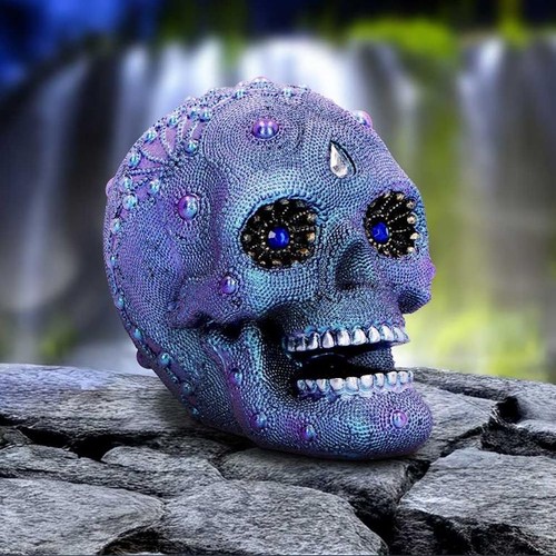 Bejewelled skull ornament - skull,