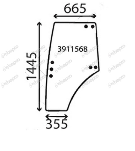 For zetor door window left - zetor,