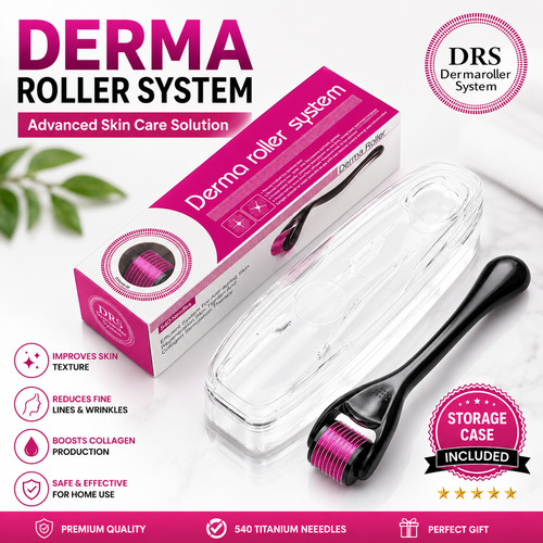Derma skin roller - derma, titanium