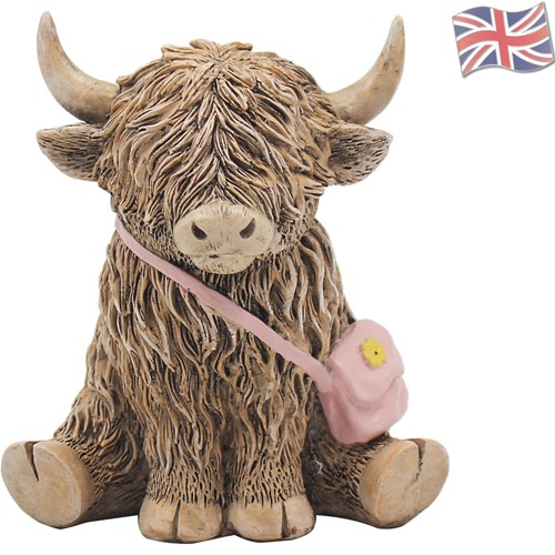 Colorful highland cow figurine - highland,