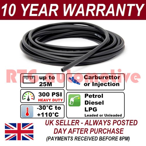 6mm rubber oil fuel hose - 6mm,