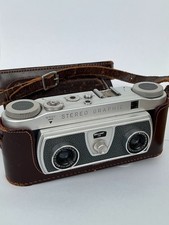 Wray London Stereo Graphic 3D 35mm Film Camera (in working order) case + manual