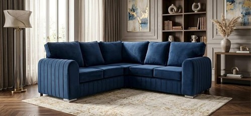 Blue plush 2c2 corner - 2c2,
