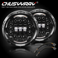 PAIR LED HEADLIGHTS 7" DOT E