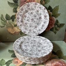 Set of 8 Pink Tuscan Teaplates