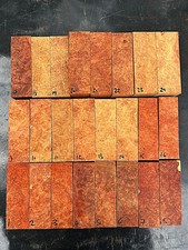 AMBOYNA BURL knife handle scales blanks 150 x 45-55 x 30-50mm SPECIAL GRADE