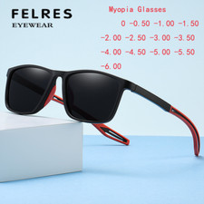 TR90 Square Myopia Nearsighted Glasses For Men Women Outdoor Driving Sunglasses