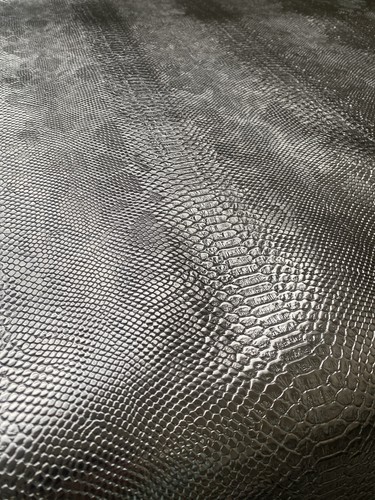 Metallic pewter snake embossed - metallic,