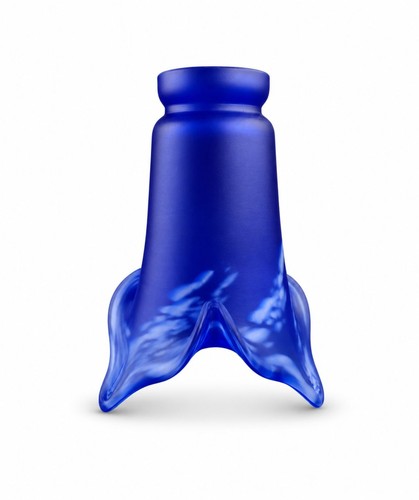 Blue pate verre tulip light - pate, de