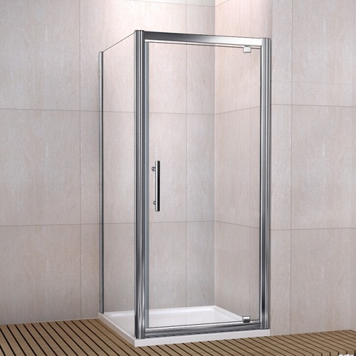 Framed pivot shower door - framed,