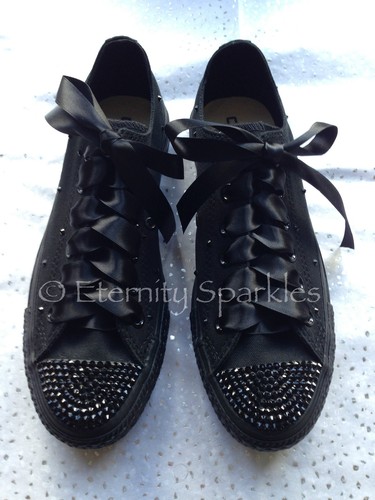Customised all black - all, converse