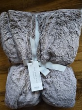 Marks and Spencer supersoft Faux fur throw 150cm x 200cm BNWT rrp £69.00