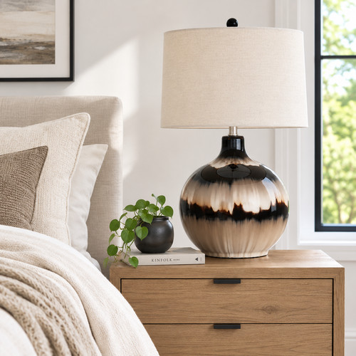 Sepia shadows glass table lamp - shadows,