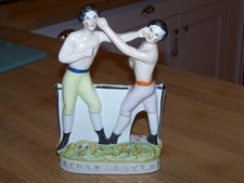 Antique Staffordshire Pottery,  Heenan & Sayers  [Boxers]  Very Rare Figure.
