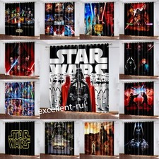 Star Wars Ready Made Pair Thick Thermal Blackout Curtains Ring Top Eyelet Gifts
