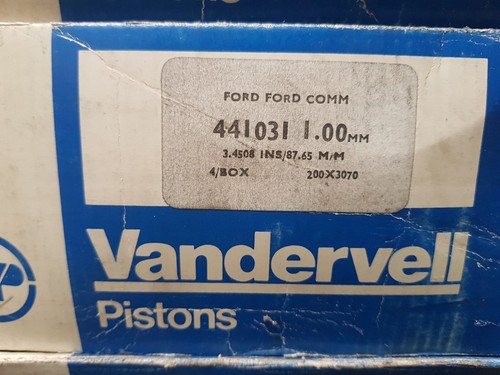 Ford pinto pistons o - pistons, o/s
