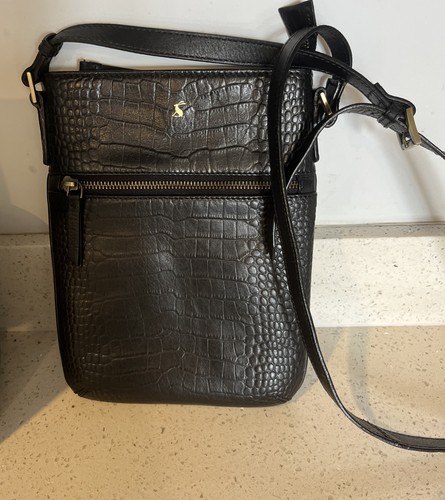 Joules mayfair black croc - joules,