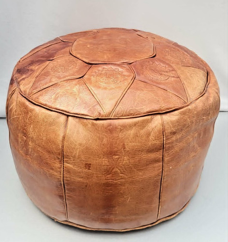 Vintage moroccan tan leather - vintage,