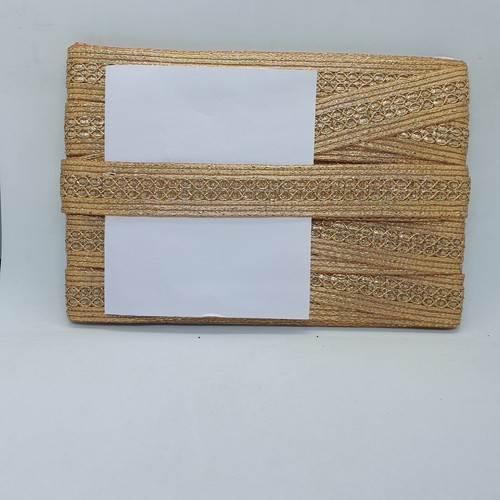 25mm gold jacquard embroidered - gold,
