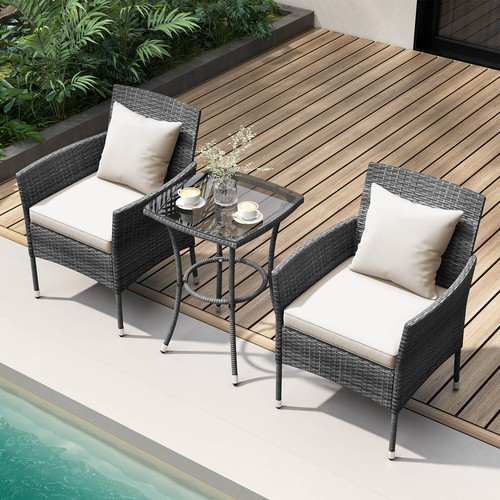 3pcs patio rattan furniture - patio,