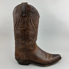 Sendra Men's Boots Size UK9 Brown Leather Pull On Cowboy Western Workwear Casual