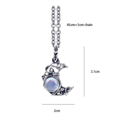 Moonstone leaf pendant - moonstone,