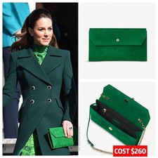 LK BENNETT LK Dora Clutch Bag Purse Clutch Green Aso Kate Middleton Royal