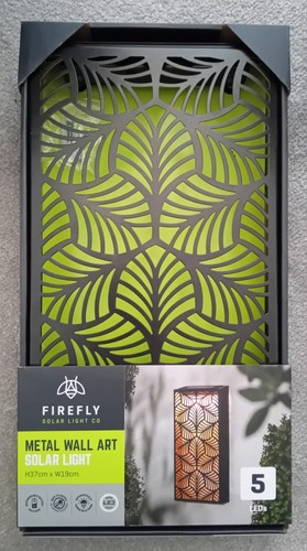 Metal wall art solar light - wall,