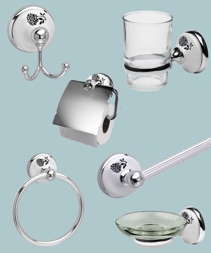 Polished chrome bathroom - chrome,