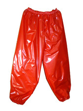 PVC Trousers Plastic Jogging Bottoms Joggers Pants Shiny EnB XL/XXL Red Vinyl