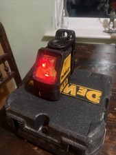 DEWALT DW087 Red Cross Line Laser - Black/Yellow with Case and Holder 