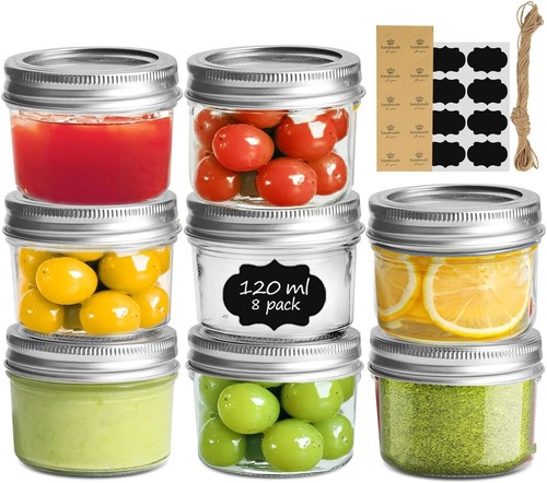 Mini mason jars 120ml - mason, 8