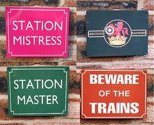 Metal Railway Wall Signs |