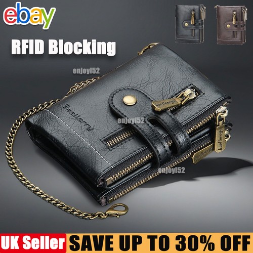 Mens rfid blocking genuine - rfid,