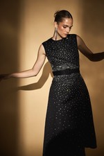 Coast Black Fit & Flare Dress