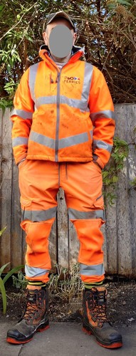 Mens bear work full zip - bear, orange