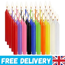 Vibrant 100-Count Dripless Spell Candles in 10 Colors - Perfect for Ceremonies
