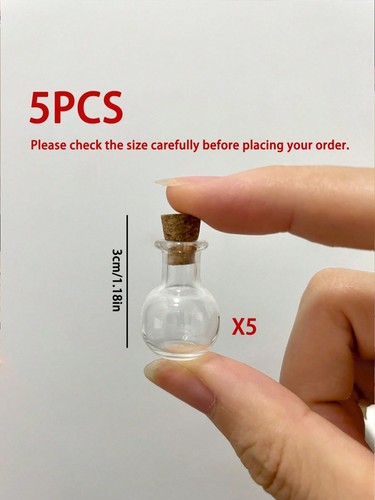 Tiny mini glass - bottles, with
